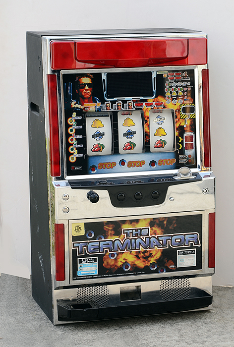 Appraisal: JAPANESE TERMINATOR PACHISLO SLOT MACHINE Skill stop token machine by