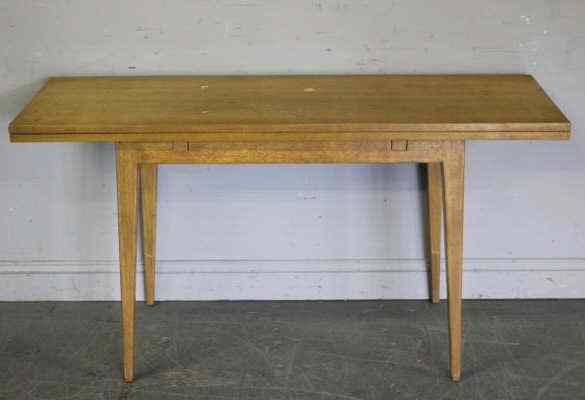 Appraisal: Midcentury Dunbar Fold Over Dining Table Labeled From a Greenwich