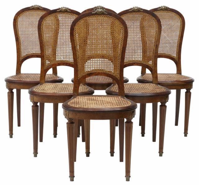 Appraisal: lot of French Louis XVI style dining chairs early th