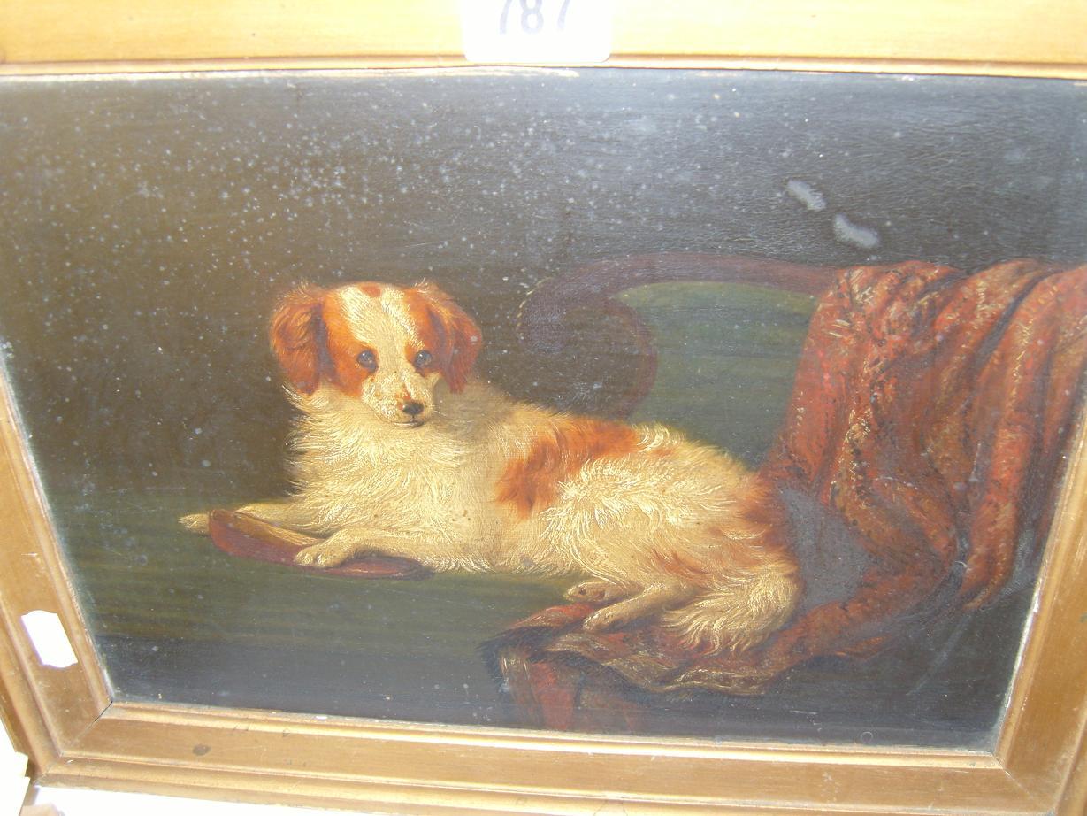 Appraisal: A th century oil painting on board showing a brown