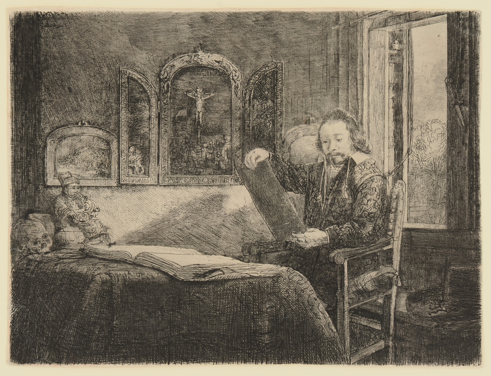 Appraisal: REMBRANDT VAN RIJN Dutch - ''Abraham Francen Apothecary'' Etching c