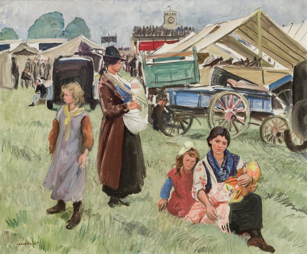 Appraisal: DAME LAURA KNIGHT British - Gypsies at Ascot Awaiting the