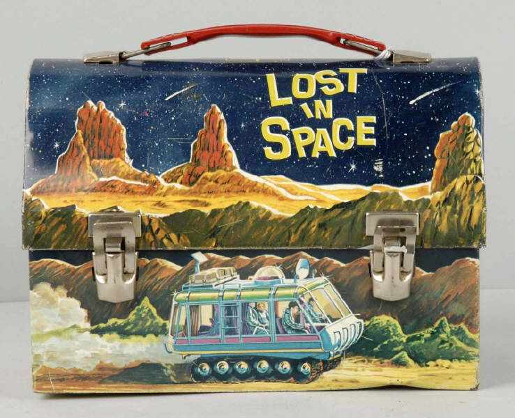 Appraisal: Lost in Space Metal Lunchbox Thermos Description This Lost in