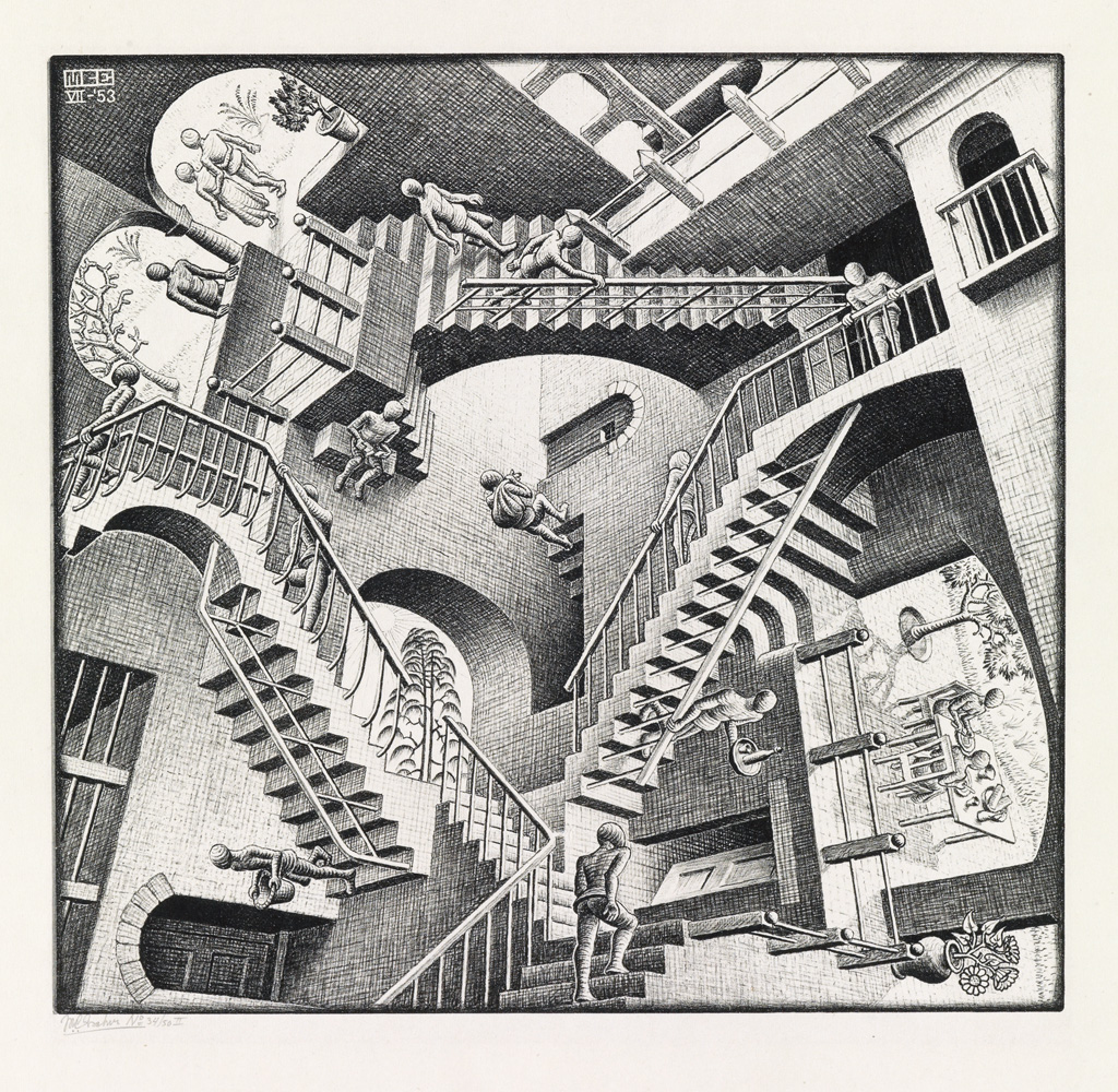 Appraisal: MAURITS C ESCHER Relativity Lithograph x mm x inches wide