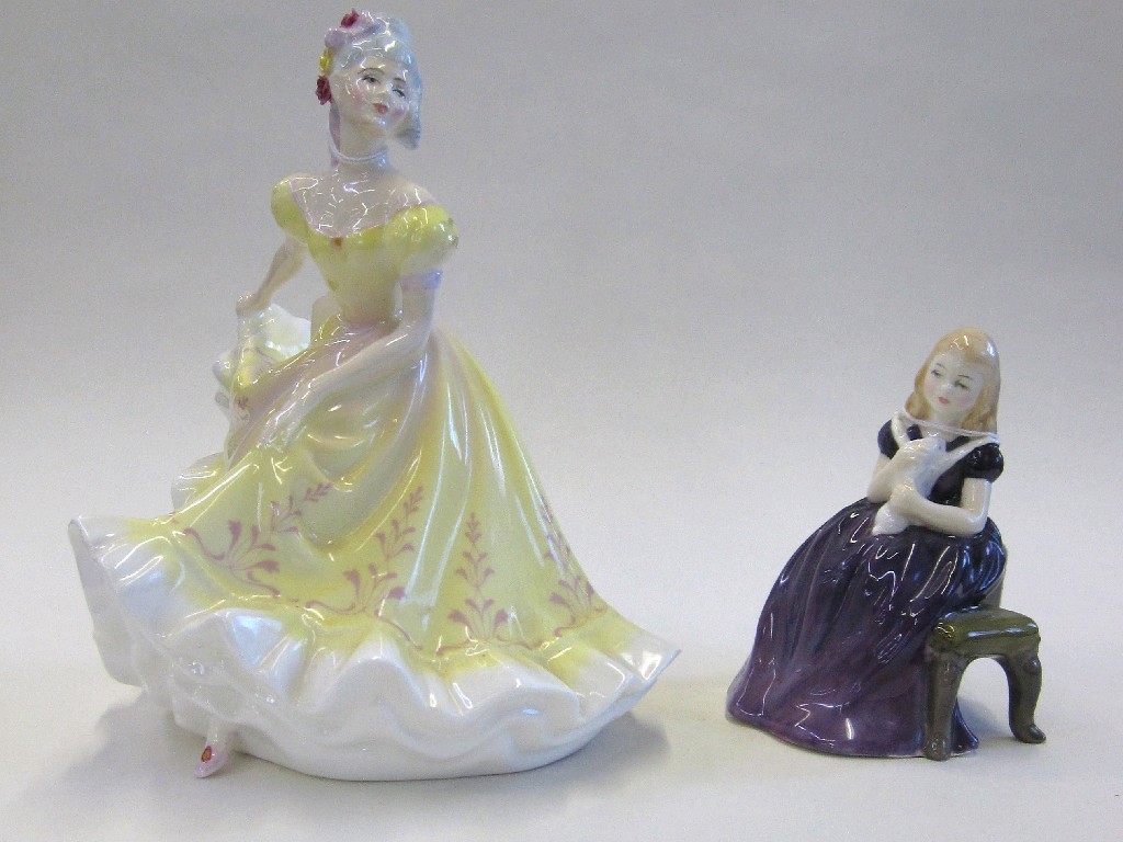 Appraisal: Two Royal Doulton figures 'Affection' HN and 'Ninette' HN