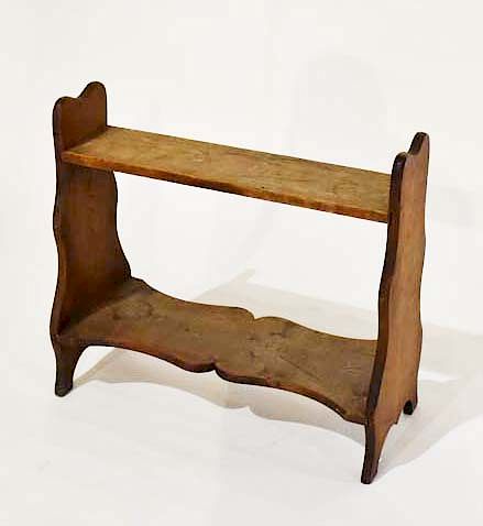 Appraisal: Country walnut set of shelves Country walnut set of shelves