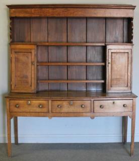 Appraisal: Antique Welsh Step Back Cupboard A nice format with lower