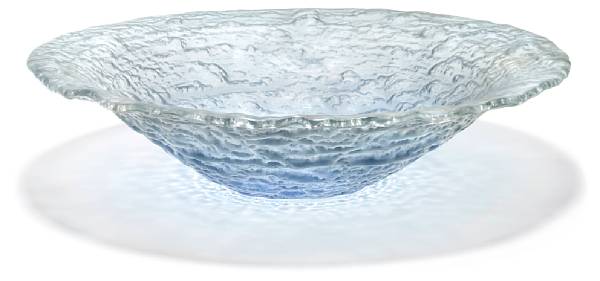 Appraisal: Property of various owners Bowl frosted slumped glass engraved Glen