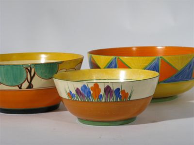 Appraisal: Autumn' a Clarice Cliff Bizarre bowl painted in colours an