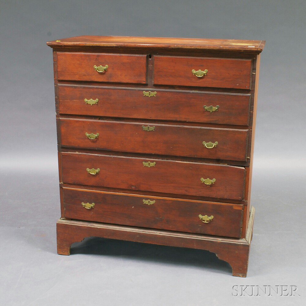 Appraisal: Chippendale Pine Two-drawer Blanket Chest America late th century with