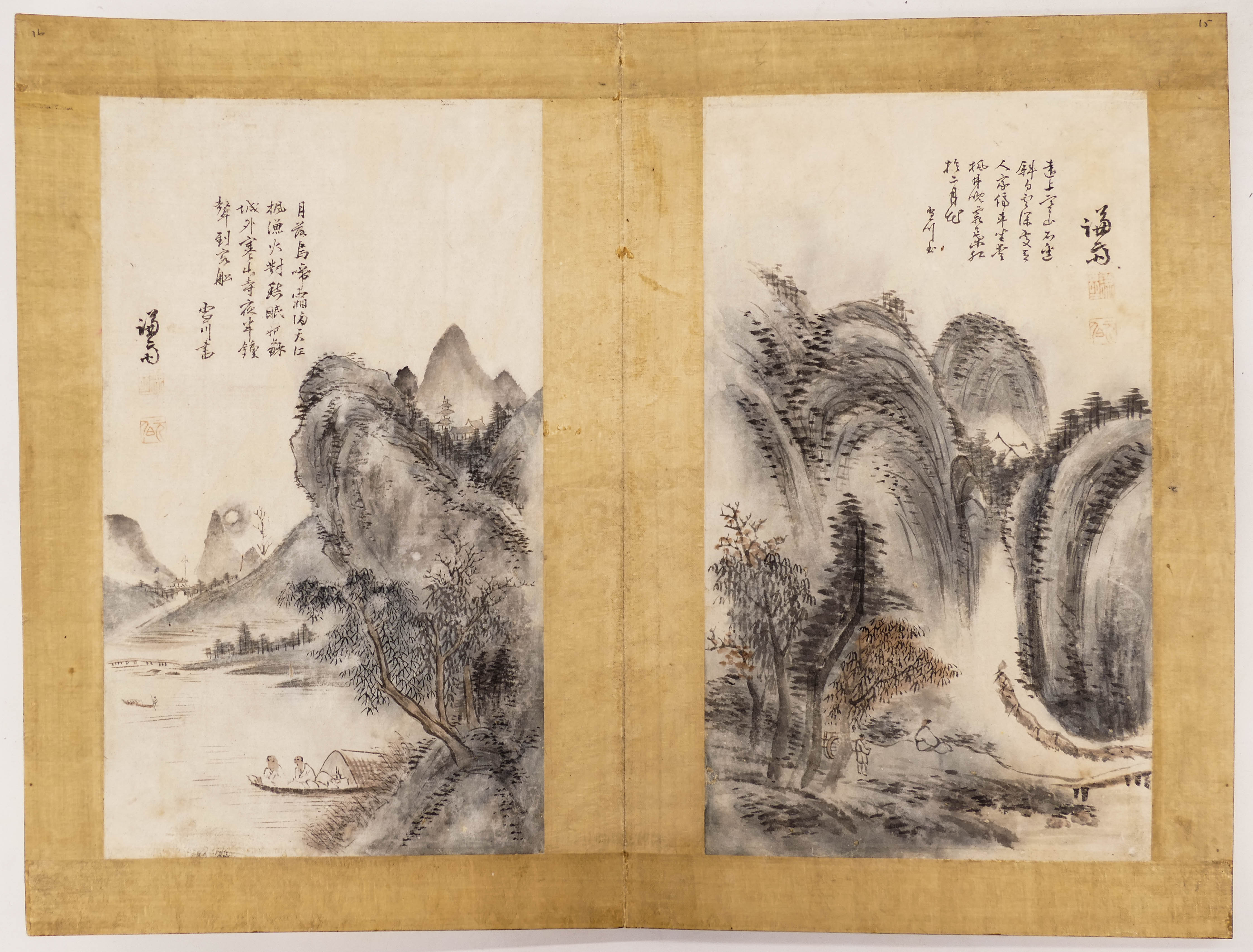 Appraisal: Important Korean Joseon Landscape Painting Book attributed to Seon Jeong