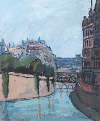 Appraisal: Marko Stupar Yugoslavia b Paris Oil on canvas signed and