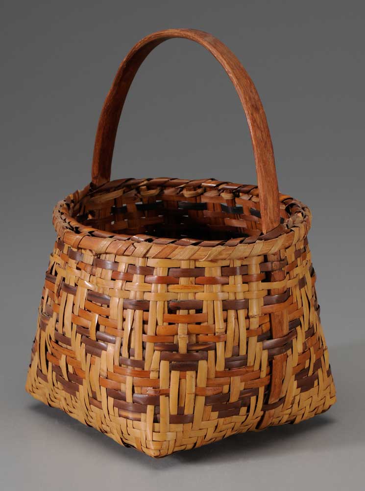 Appraisal: Miniature Cherokee River Cane Basket North Carolina mid th century