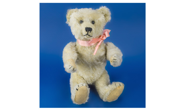 Appraisal: Steiff Style Teddy Bear Beige Plush with Moveable Head Long