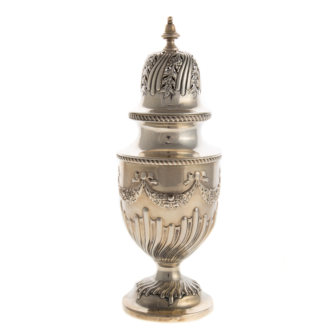 Appraisal: Neoclassical style sterling silver muffineer Vale Bros Sermon Birmingham circa