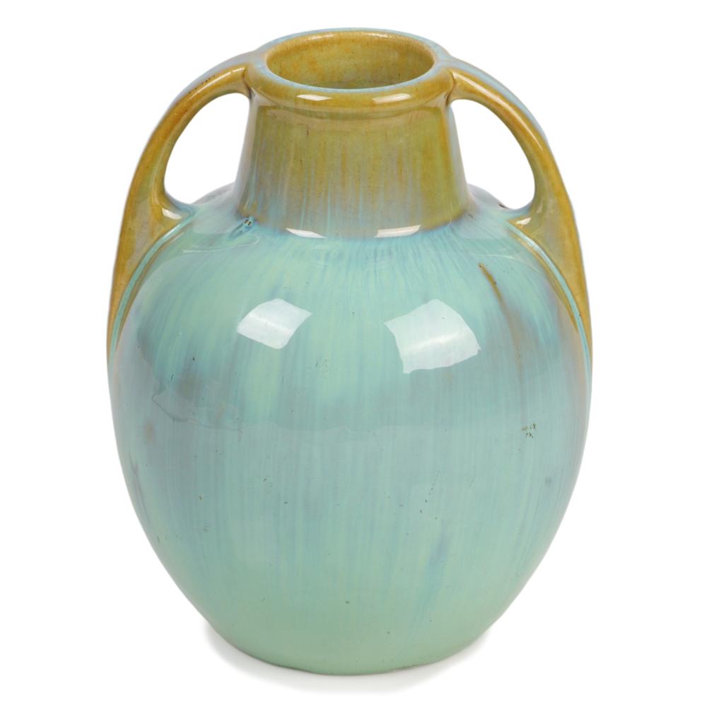 Appraisal: FULPER A C ART POTTERY DOUBLE HANDLE URN JAR WITH