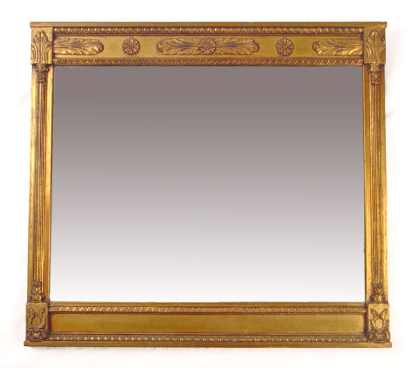 Appraisal: TH CENTURY EMPIRE CARVED GILT WOOD MIRROR Carved gilt wood