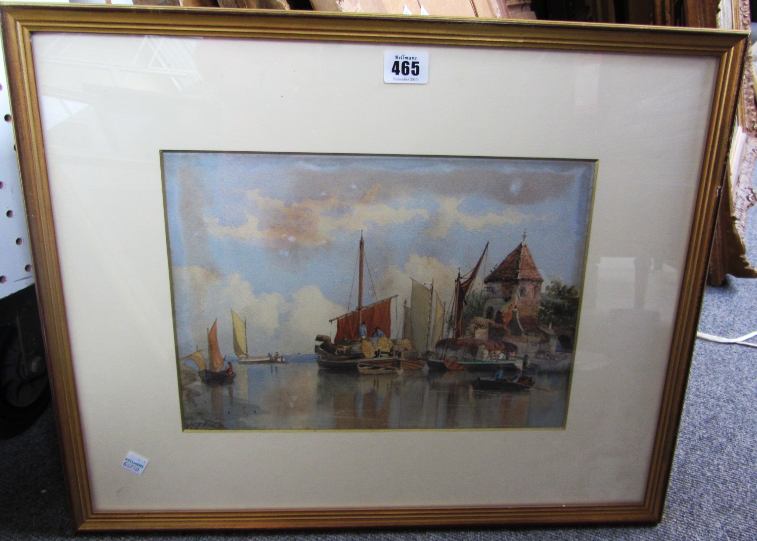 Appraisal: William Howes Hunt - Great Yarmouth watercolour signed cm x