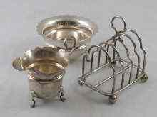 Appraisal: A silver cream jug and sugar bowl Birmingham together with