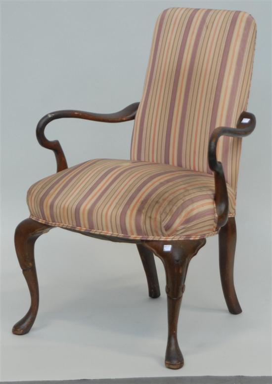 Appraisal: QUEEN ANNE STYLE ARM CHAIR