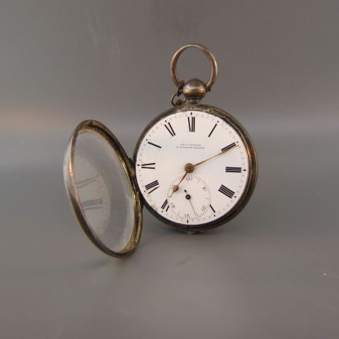 Appraisal: Early Silver Pocket Watch by J T Upjohn swing out