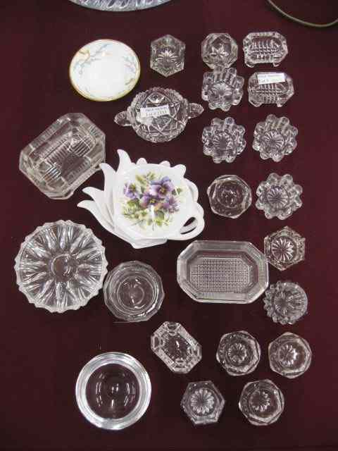 Appraisal: pc Lot of Salt Cellars mostly cut or pressed crystal