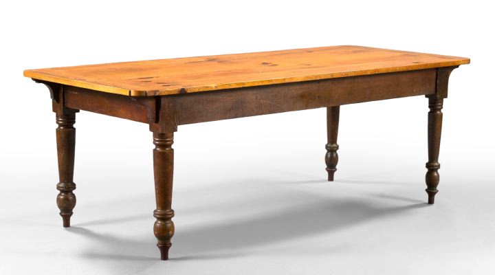 Appraisal: Vernacular American Pine Farmhouse Table second half th century with