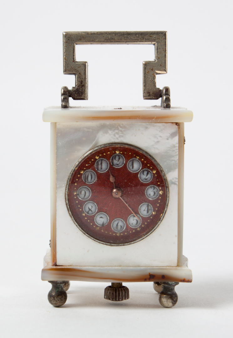 Appraisal: Brevete miniature carriage clock early th century mother-of pearl case