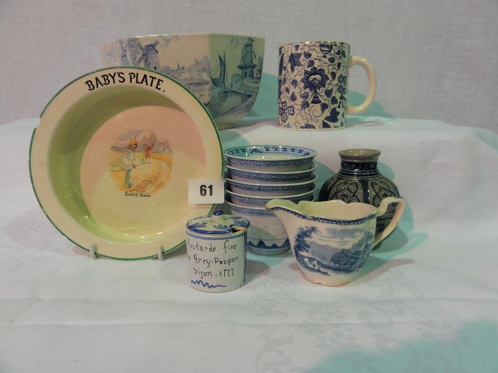 Appraisal: A quantity of blue and white printed wares comprising large