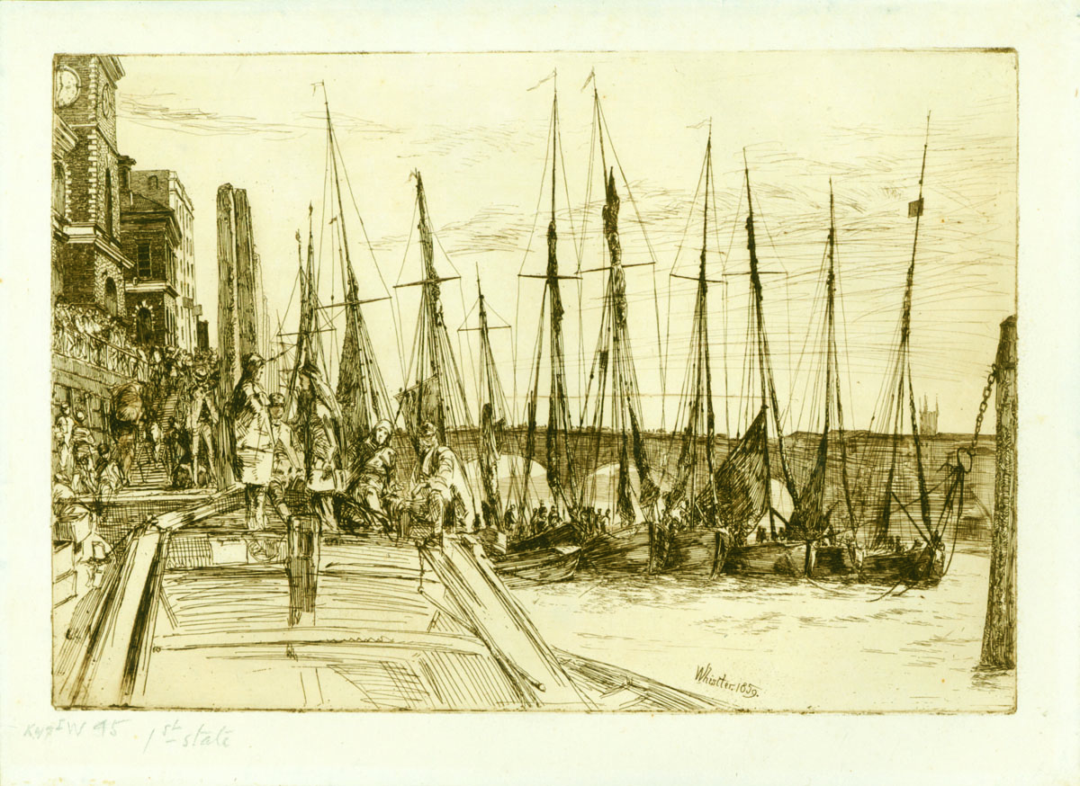 Appraisal: JAMES ABBOTT MCNEILL WHISTLER AMERICAN - BILLINGSGATE Etching on paper