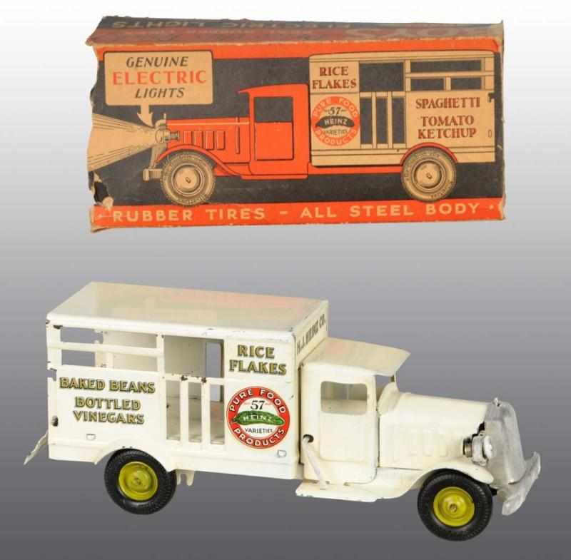 Appraisal: Pressed Steel Metalcraft Heinz Pickle Truck Description American Original spare