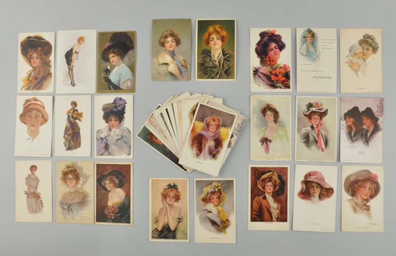 Appraisal: Lot Of Philip Borleau Postcards This lot includes over cards