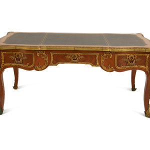 Appraisal: A Louis XV Style Kingwood Gilt Bronze Mounted Bureau Plat