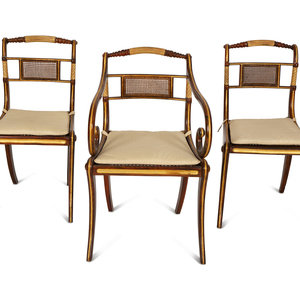 Appraisal: A Set of Fourteen Regency and Regency Style Rosewood and