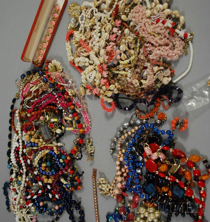 Appraisal: Group of Seashell Wood and Plastic Costume Jewelry including a