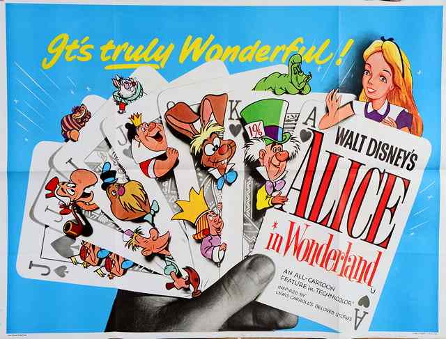 Appraisal: ALICE IN WONDERLAND Walt Disney R- Disney British quad x