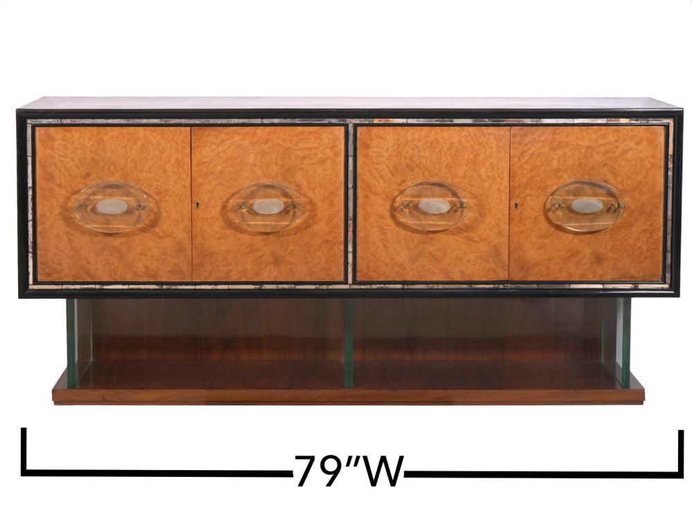 Appraisal: ITALIAN ART DECO MODERN CREDENZA FONTANA ARTEItalian Art Deco modern