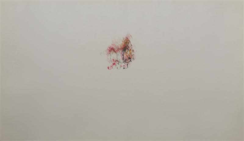 Appraisal: ALAN SARET b HEART OF RED INVESTITURE Colored pencil on