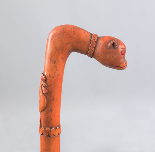 Appraisal: Schtockschnitzler Simmons Berks County Pennsylvania active - carved cane with