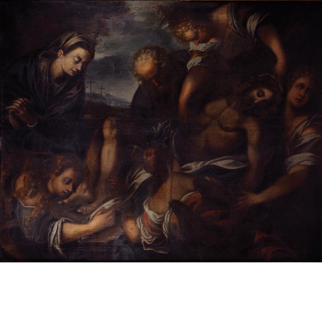 Appraisal: Venetian School th Century The Descent from the Cross Oil