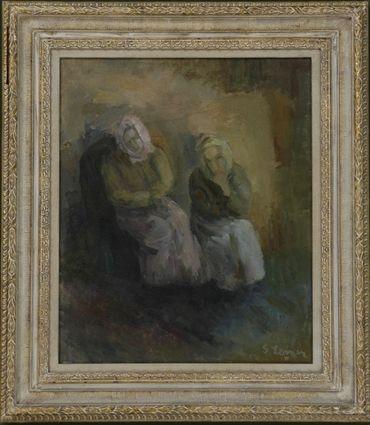 Appraisal: Sandra Lerner American th C The Homeless Oil on canvas