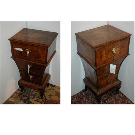 Appraisal: Pair of Italian Rococo Style Walnut Bedside Commodes Estimate -