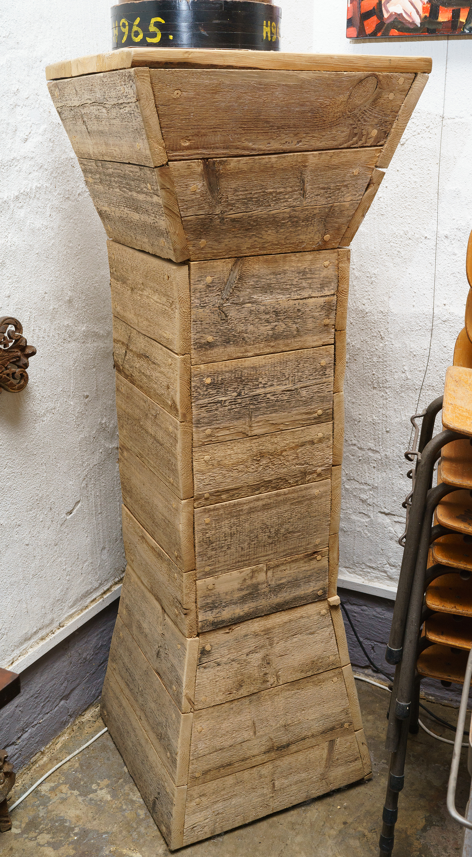 Appraisal: A 'DAVID BROMLEY' STRUCTURED PLINTH h x d