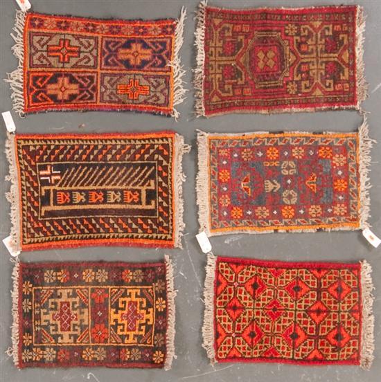 Appraisal: Group of Tribal rugs Turkey circa each approximately x