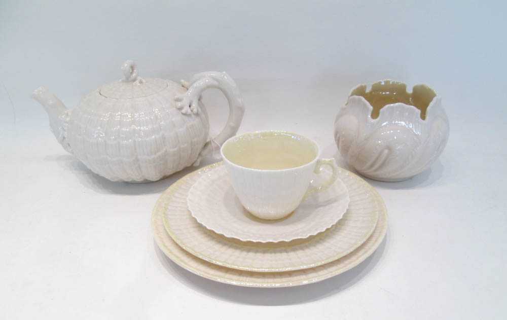 Appraisal: THIRTY-SEVEN BELLEEK TABLEWARE ITEMS from to First Black to Seventh