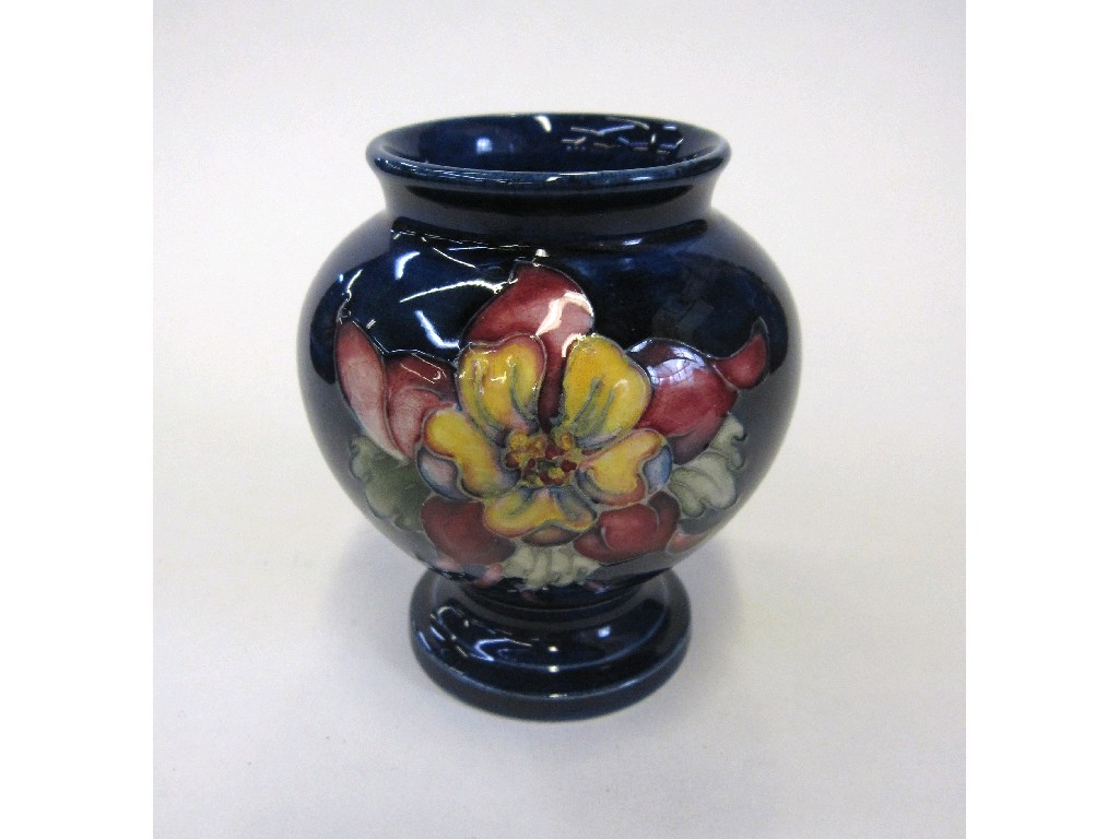 Appraisal: Moorcroft columbine pattern pot paper label to base