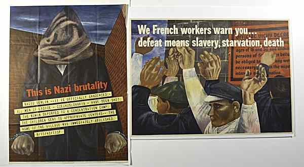 Appraisal: Pair of Ben Shahn Posters Including This is Nazi Brutality