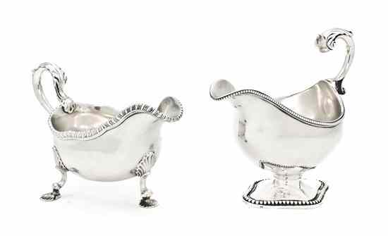 Appraisal: A George III Silver Sauce Boat Daniel Smith Robert Sharp