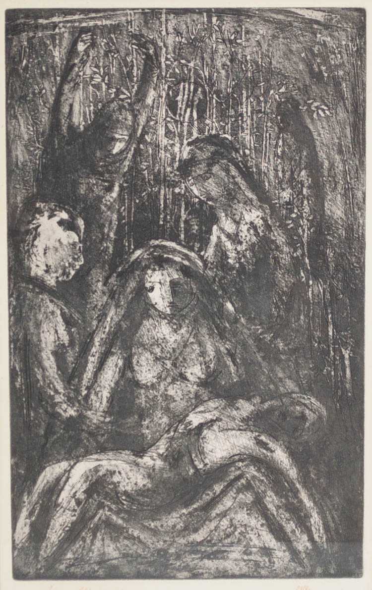 Appraisal: MARINO MARINI ITALIAN - LITHOGRAPH Jesus on the lap of