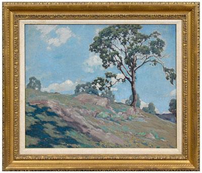 Appraisal: Gustave Cimiotti attributed painting quot Windy Hill quot New England